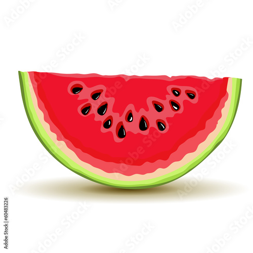 Vector: Slice of watermellon in vector Slice of watermellon in vector