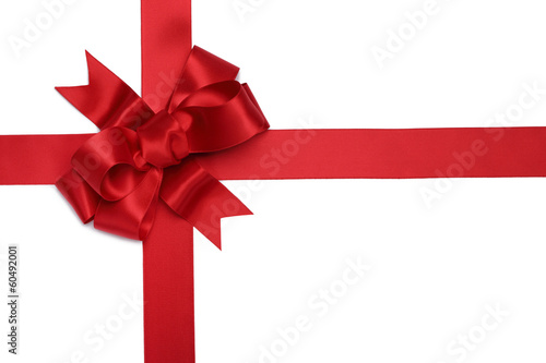 Photo: Red ribbon with bow Red ribbon with bow