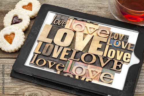 Photo: love word abstract typography love word abstract typography