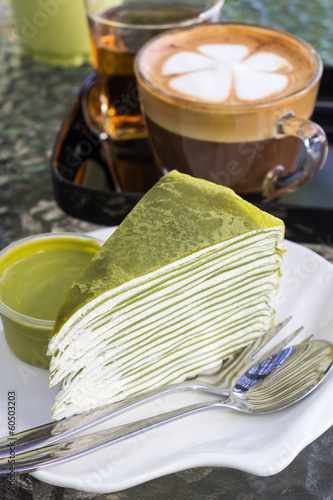 Photo: Green tea cake Green tea cake