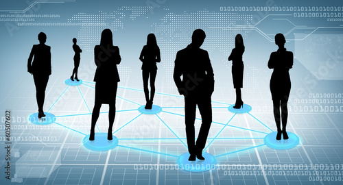 Illustration: social or business network social or business network