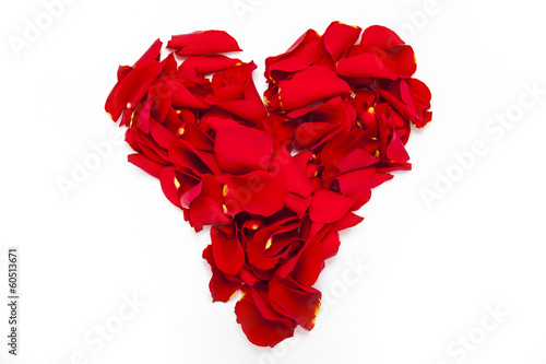 Photo: Heart with rose petal Heart with rose petal