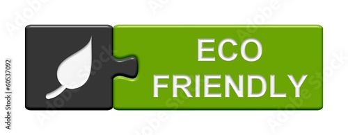 Illustration: Puzzle-Button grau grün: Eco friendly Puzzle-Button grau grün: Eco friendly