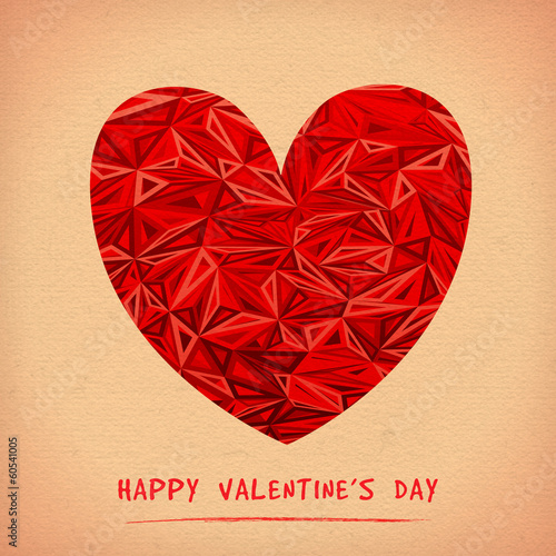 Photo: Happy Valentine's Day Greeting Card. Bitmap Happy Valentine's Day Greeting Card. Bitmap