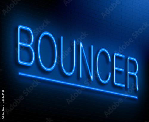 Illustration: Bouncer concept. Bouncer concept.