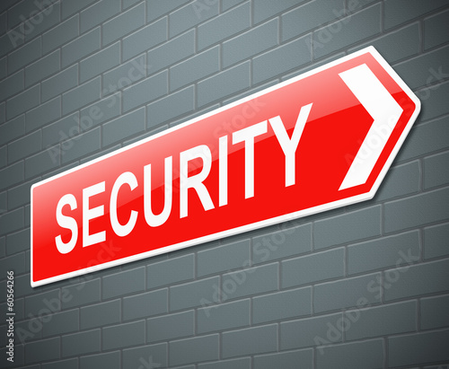 Illustration: Security sign. Security sign.