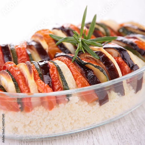 Photo: vegetable baked and semolina vegetable baked and semolina