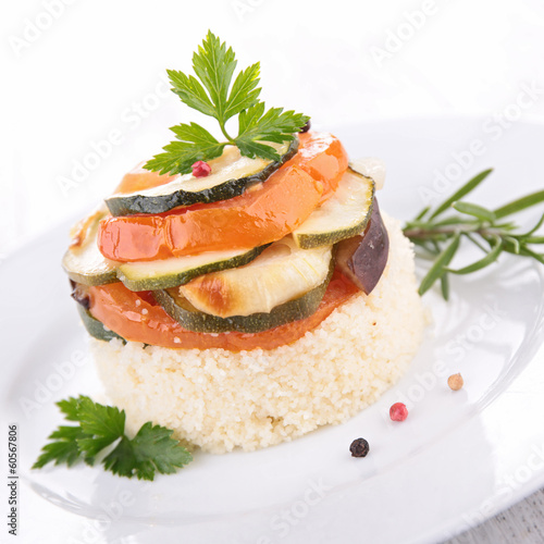Photo: couscous and vegetables couscous and vegetables