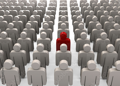 Illustration: CROWD OF USERS - 3D CROWD OF USERS - 3D
