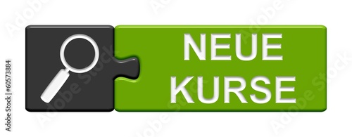 Illustration: Puzzle-Button grau grün: Neue Kurse Puzzle-Button grau grün: Neue Kurse