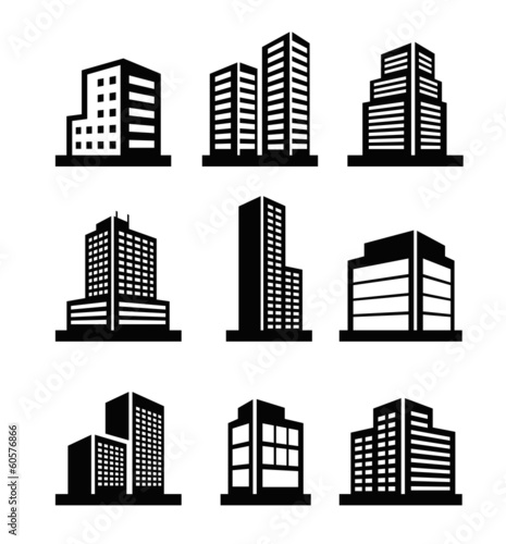 Vector: Buildings icons Buildings icons