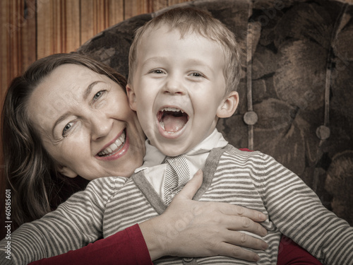 Photo: Grandmother and grandson Grandmother and grandson