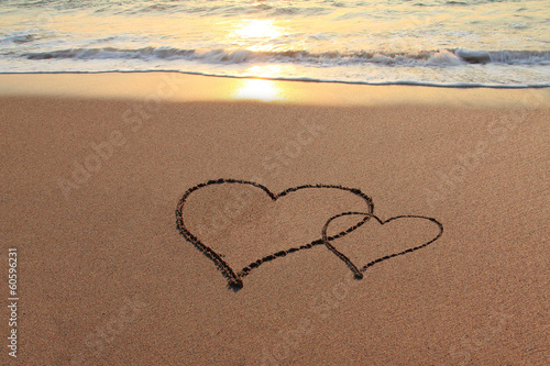 Photo: Love Hearts on the beach Love Hearts on the beach