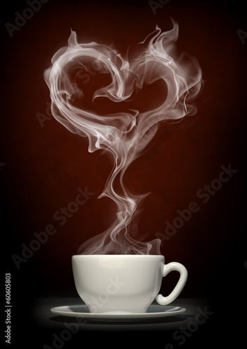 Illustration: Coffee cup with steam Coffee cup with steam