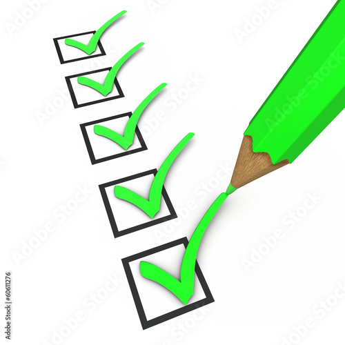 Illustration: Checkliste - Stift Checkliste - Stift