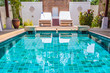 Swimming pool with clear blue water Swimming pool with clear blue water