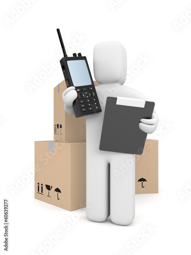 Illustration: Warehouse worker Warehouse worker
