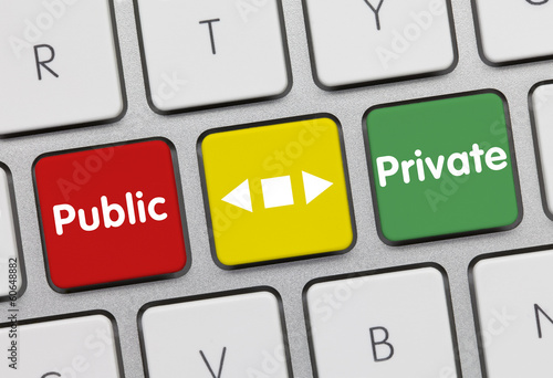 Photo: Public or private. keyboard Public or private. keyboard