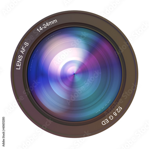 Illustration: Camera lens blue Camera lens blue