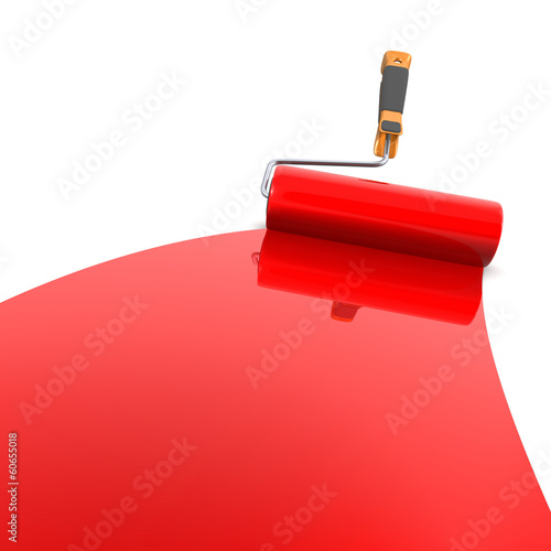 Illustration: Farbroller - rot Farbroller - rot