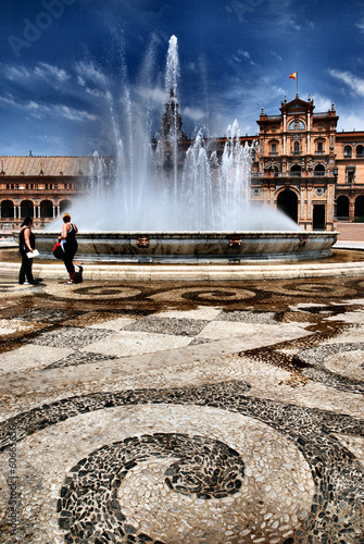 Photo: The Plaza de Espania / Seville /Spain The Plaza de Espania / Seville /Spain
