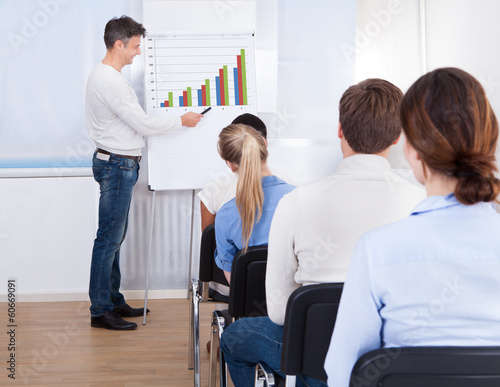 Photo: Lecturer With Flipchart In Class Lecturer With Flipchart In Class