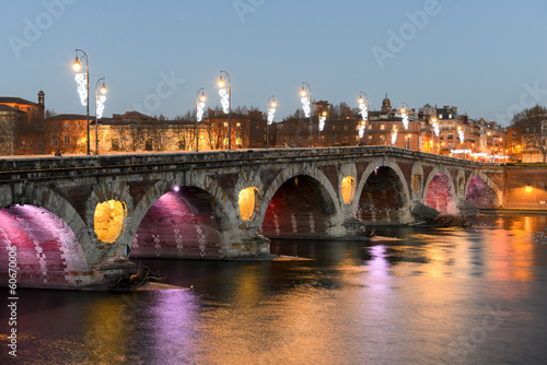 Photo: Pont-Neuf de nuit à Toulouse Pont-Neuf de nuit à Toulouse