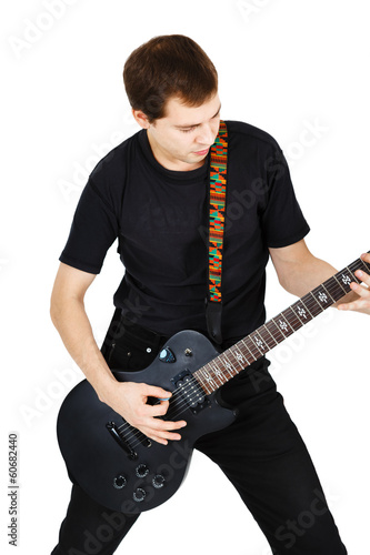 Photo: Man with an electric guitar Man with an electric guitar