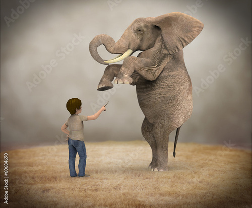 Illustration: Elefante Adiestrado Elefante Adiestrado