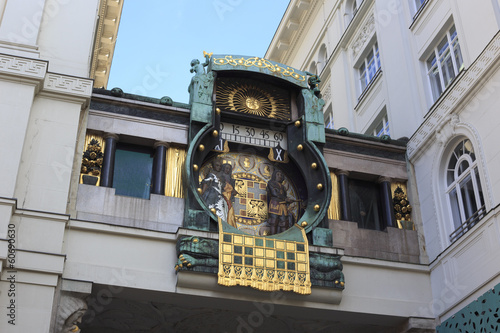 Photo: detail of the famous Jugendstil Ankeruhr in Vienna detail of the famous Jugendstil Ankeruhr in Vienna