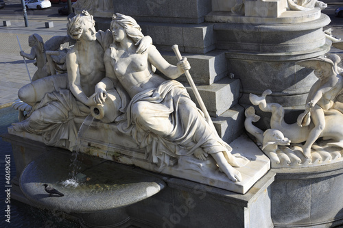 Photo: Fountain of the Austrian Parliament in Vienna, Austria Fountain of the Austrian Parliament in Vienna, Austria