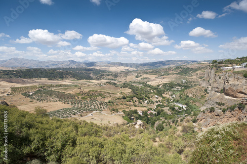 Photo: Views of Andalusian countryside from Ronda town, Malaga, Spain Views of Andalusian countryside from Ronda town, Malaga, Spain