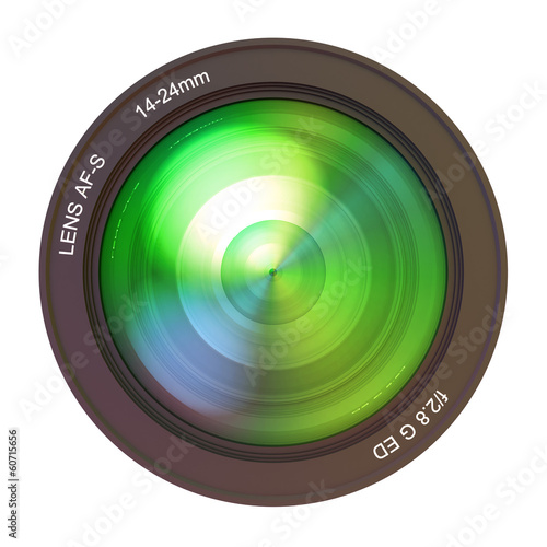 Illustration: Camera lens green Camera lens green