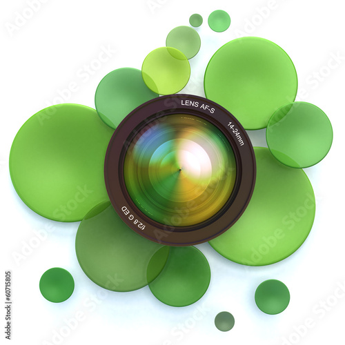 Illustration: Photographic green background Photographic green background