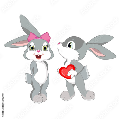 Vector: Bunnies in love Bunnies in love