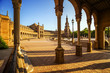 Spanish Square (Plaza de España) in Sevilla at sunset, Spain. Spanish Square (Plaza de España) in Sevilla at sunset, Spain.