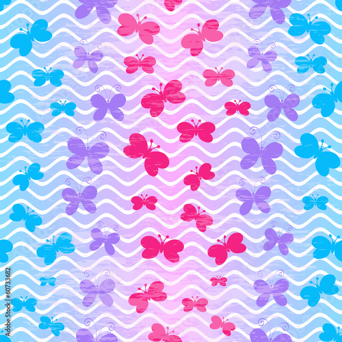 Vector: Colorful striped wave seamless pattern Colorful striped wave seamless pattern