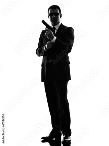 Photo: secret service security bodyguard agent man silhouette secret service security bodyguard agent man silhouette