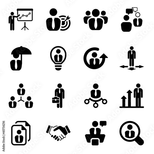 Vector: flat business iconset in black flat business iconset in black