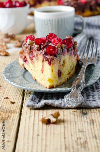Photo: Cake with cranberries and walnuts Cake with cranberries and walnuts