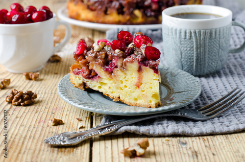 Photo: Cake with cranberries and walnuts Cake with cranberries and walnuts