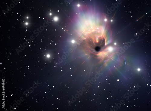 Illustration: Black hole in the nebula Black hole in the nebula