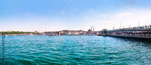 Photo: Bosporus with Golden Horn and Galata bridge, Istanbul, Turkey Bosporus with Golden Horn and Galata bridge, Istanbul, Turkey