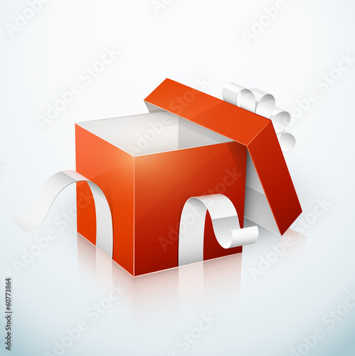 Vector: boîte cadeau rouge boîte cadeau rouge