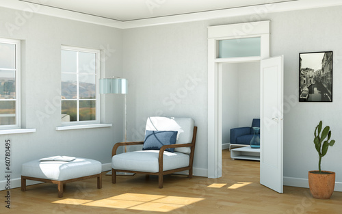 Illustration: helles Wohnzimmer helles Wohnzimmer