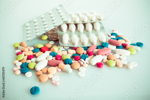 Photo: Colored pills Colored pills