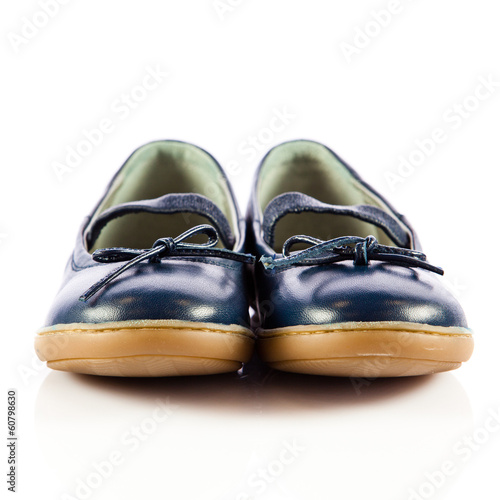 Photo: girl shoes isolated on white. girl shoes isolated on white.