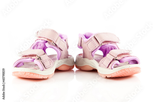 Photo: girl shoes isolated on white. girl shoes isolated on white.