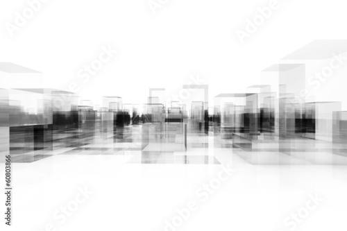 Illustration: abstract blocks city abstract blocks city