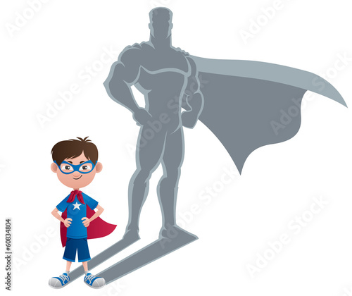 Vector: Boy Superhero Concept Boy Superhero Concept